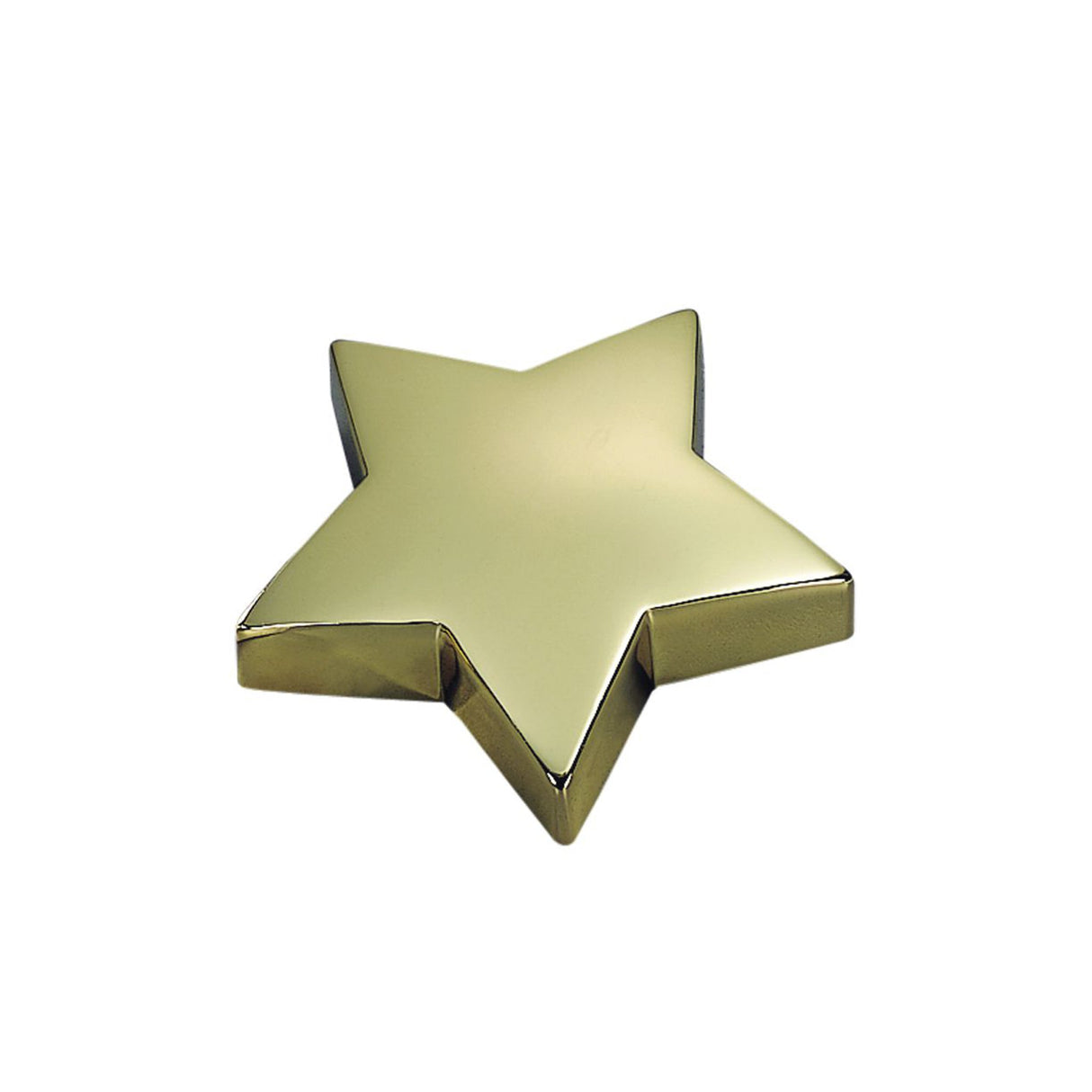 Star Shaped Paperweight in Brass Plate