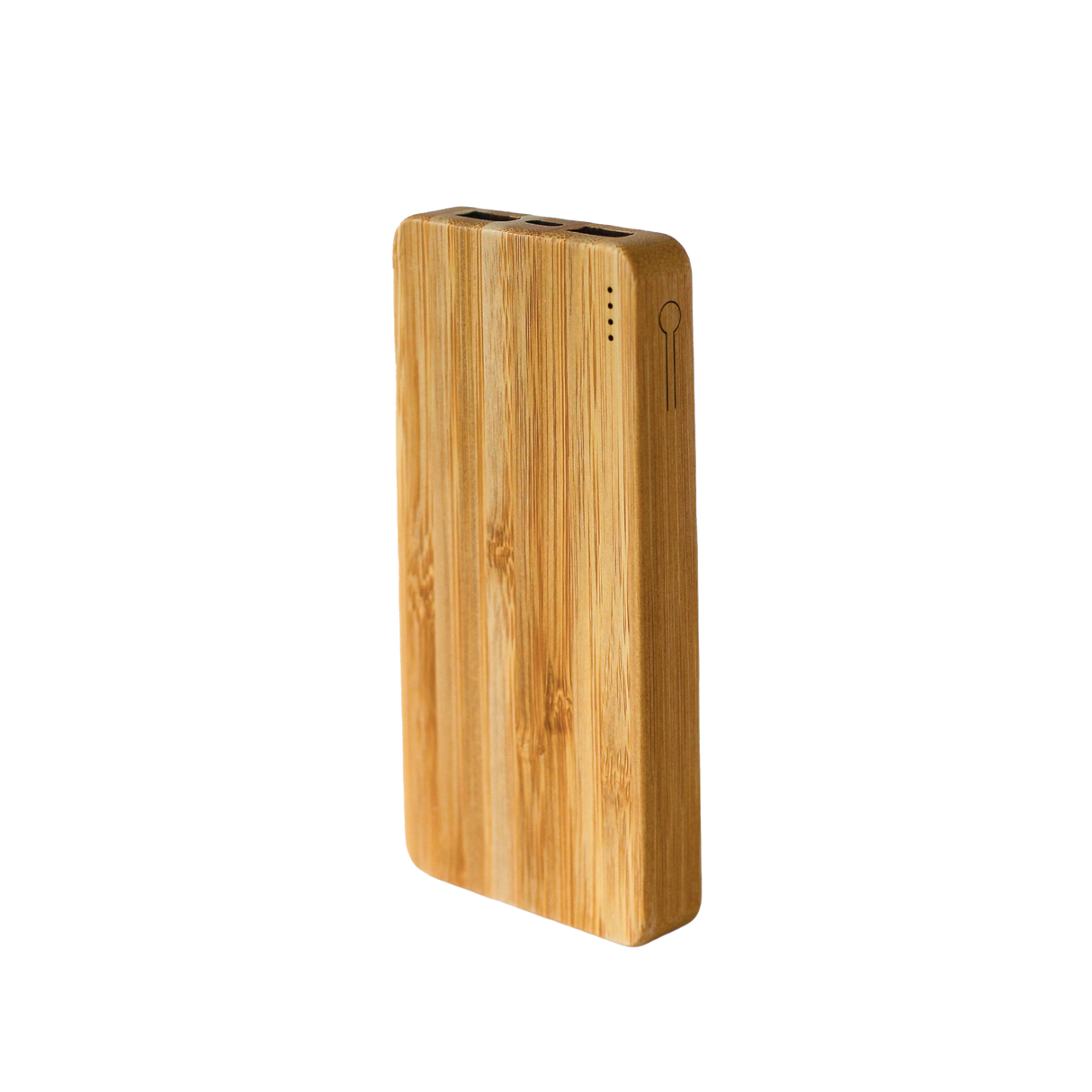 Compact Bamboo Power Bank - Portable Phone Charger