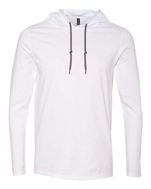 Men's Softstyle® Lightweight Hooded Long Sleeve T-Shirt-AKD Ink