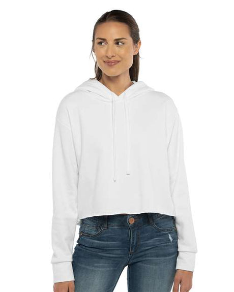 Women's Laguna Sueded Raw Edge Crop Hoodie-AKD Ink