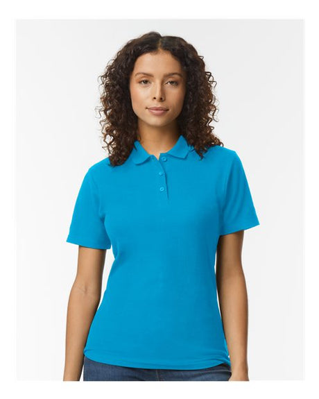 Women's Softstyle® Pique Polo-AKD Ink