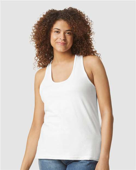Women's Softstyle® CVC Racerback Tank Top-AKD Ink
