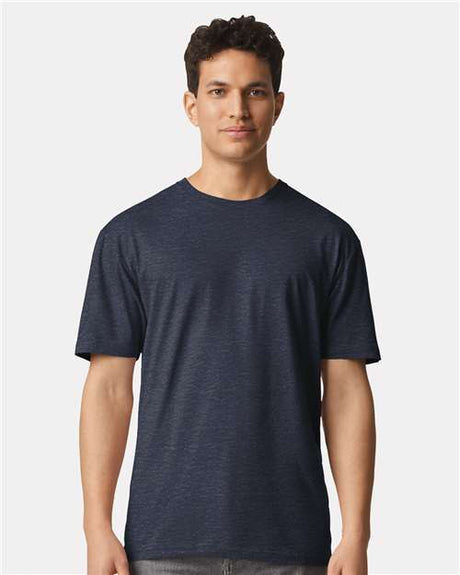 Gildan 100 white T-shirts displayed in a bundle, showcasing soft cotton fabric and classic fit for casual wear.
