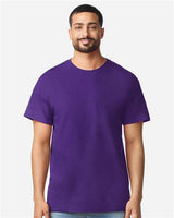 Gildan 100 plain white T-shirts displayed in a bundle, showing soft cotton fabric and classic crew neck design.