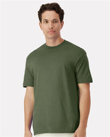 Gildan 100 plain white T-shirts stacked, perfect for bulk purchase or printing, on a white background.