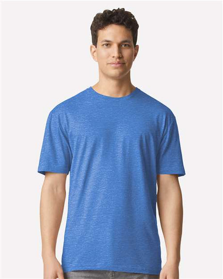 Gildan 100 shirts in assorted colors, neatly folded and stacked for a limited time deal, high-quality cotton T-shirts.