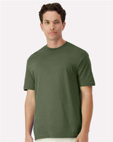 Gildan 100 white T-shirts stacked in a box, available in a limited-time deal for bulk purchase.