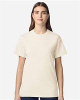 Gildan 100 white T-shirts stacked in bundles, promotional image for limited-time deal on bulk T-shirt purchase.