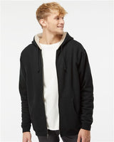 Men's Sherpa-Lined Full-Zip Hooded Sweatshirt - AKD Ink