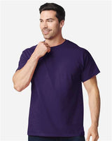 Unisex Heavy Cotton T-Shirt by Gildan, showing a plain white cotton t-shirt with a classic fit and smooth fabric texture.