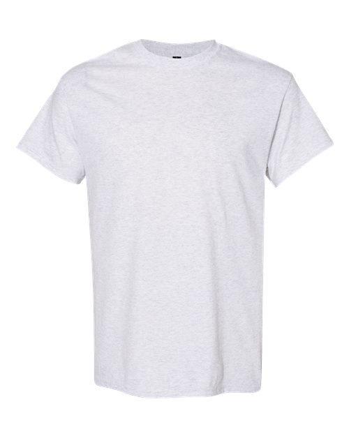 Unisex Heavy Cotton™ T-Shirt by Gildan, plain white front view showing soft cotton fabric and classic fit.