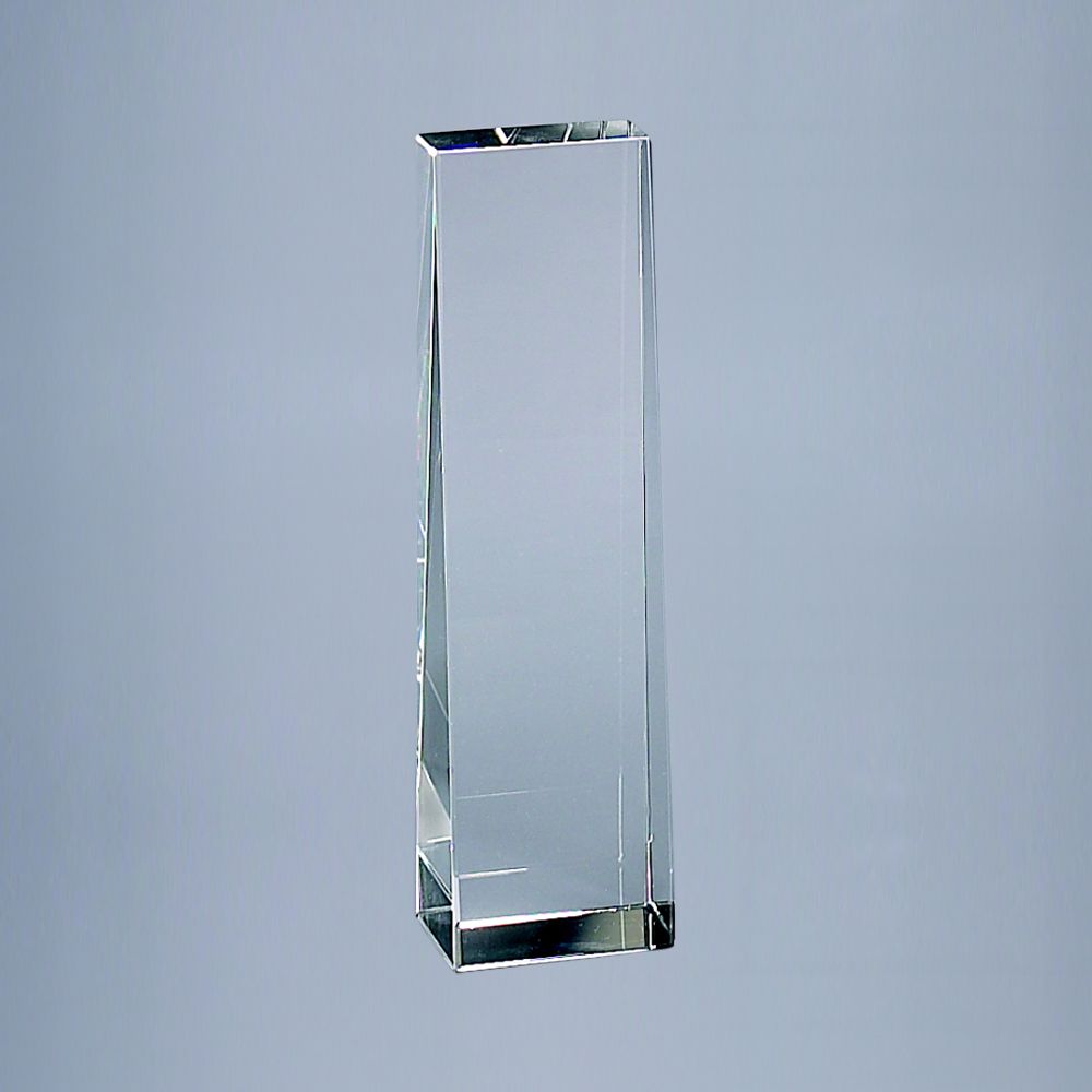 Optic Crystal Obelisk, 7.75" Ht-AKD Ink
