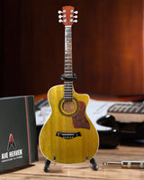 Classic Spruce Top Cutaway Acoustic Miniature Guitar Replica Collectible