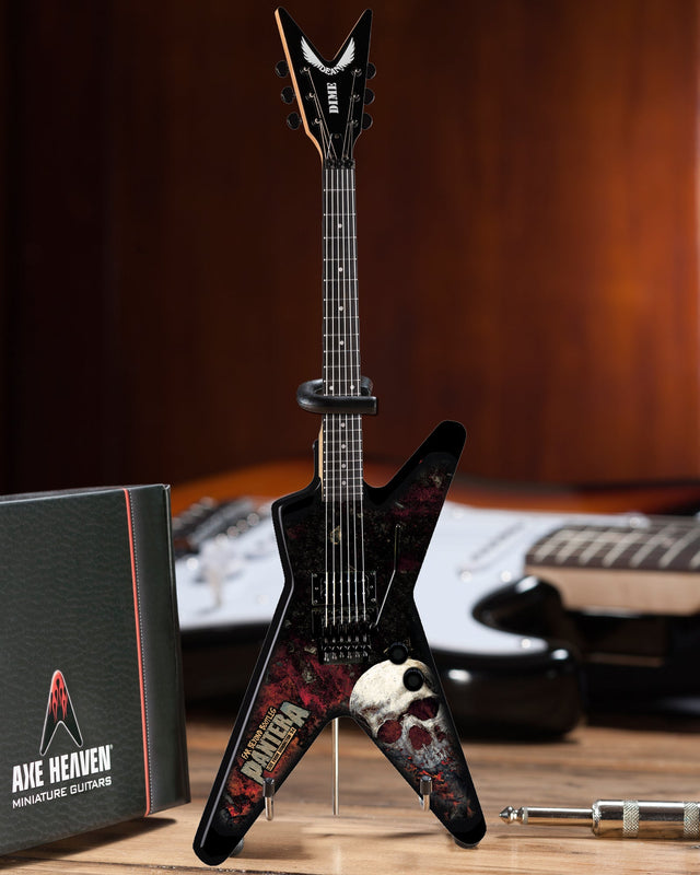 Dean Dimebag Pantera Far Beyond bootleg miniature guitar replica by AXE HEAVEN® featuring detailed artist proof design.
