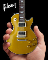 Miniature Gibson Les Paul Standard “Victoria” Goldtop guitar replica by AXE HEAVEN® featuring detailed craftsmanship and gold finish.