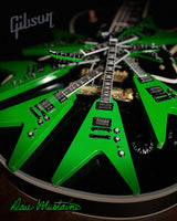 Dave Mustaine Gibson Flying V EXP Rust In Peace Alien Tech Green Mini Guitar Model
