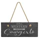 10" x 4" Rectangle Slate Decor with Hanger String-AKD Ink