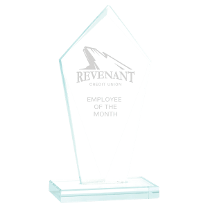 Medium Diamond Jade Glass Award-AKD Ink
