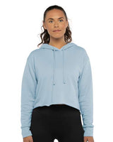 Women's Laguna Sueded Raw Edge Crop Hoodie-AKD Ink