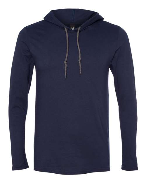 Men's Softstyle® Lightweight Hooded Long Sleeve T-Shirt-AKD Ink