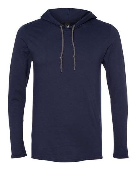 Men's Softstyle® Lightweight Hooded Long Sleeve T-Shirt-AKD Ink