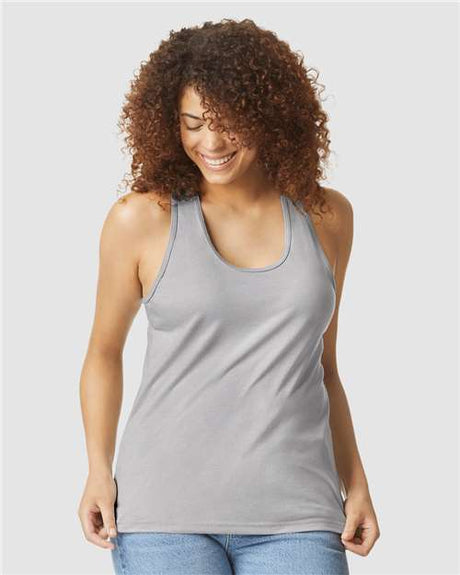 Women's Softstyle® CVC Racerback Tank Top-AKD Ink