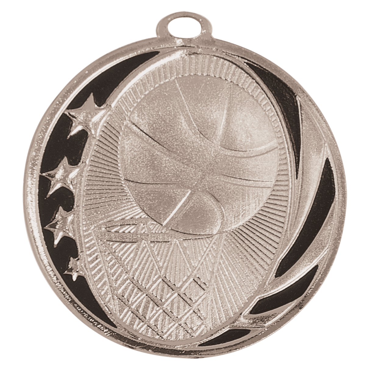 Basketball MidNite Star Medal-Silver