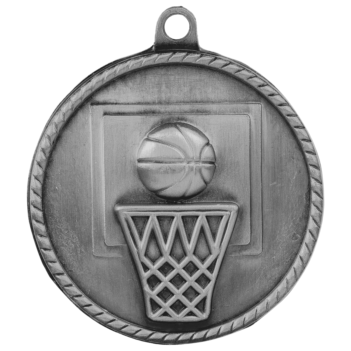 Basketball High Relief Medal-Silver