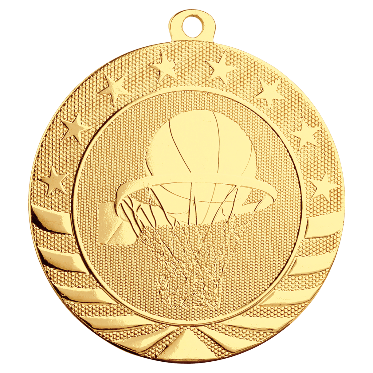 Basketball Starbrite Medal-Gold