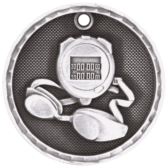 Swimming 3-D Medal-Silver