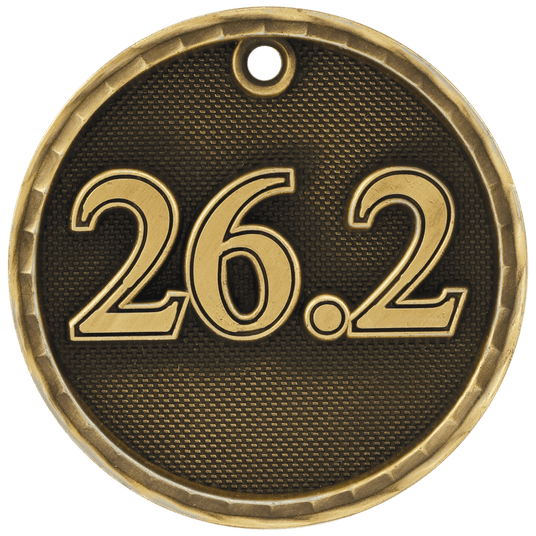 26.2 (Marathon) 3-D Medal-Gold