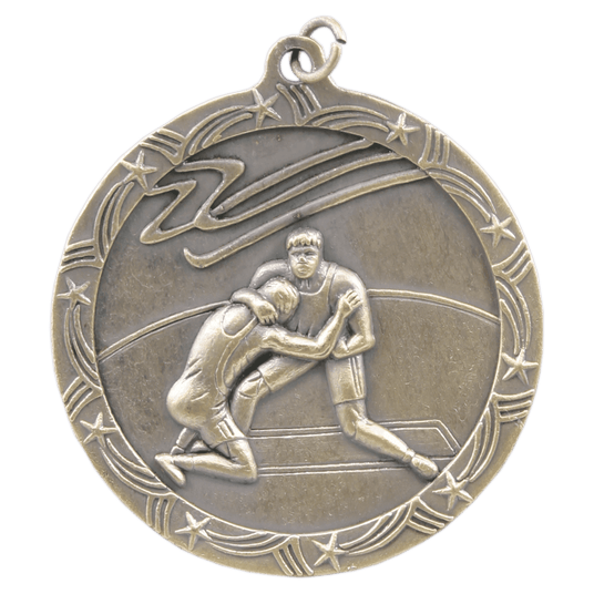 Wrestling Shooting Star Medal-Gold