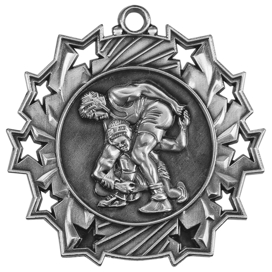 Wrestling Ten Star Medal-Silver