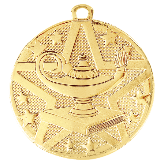 Lamp of Knowledge Superstar Medal-Gold