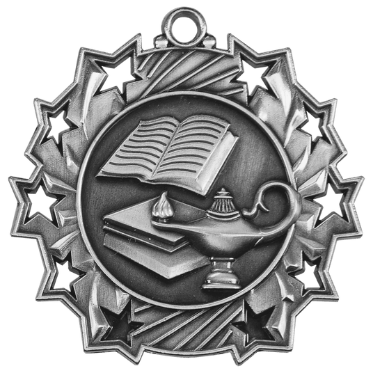 Lamp of Knowledge Ten Star Medal-Silver
