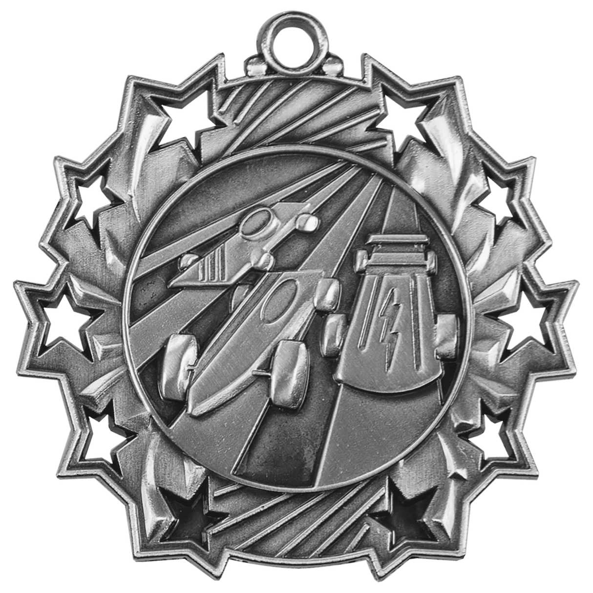 Pinewood Derby Ten Star Medal-Silver