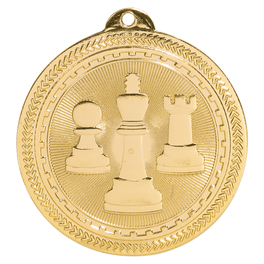 Chess BriteLazer Medal-Gold