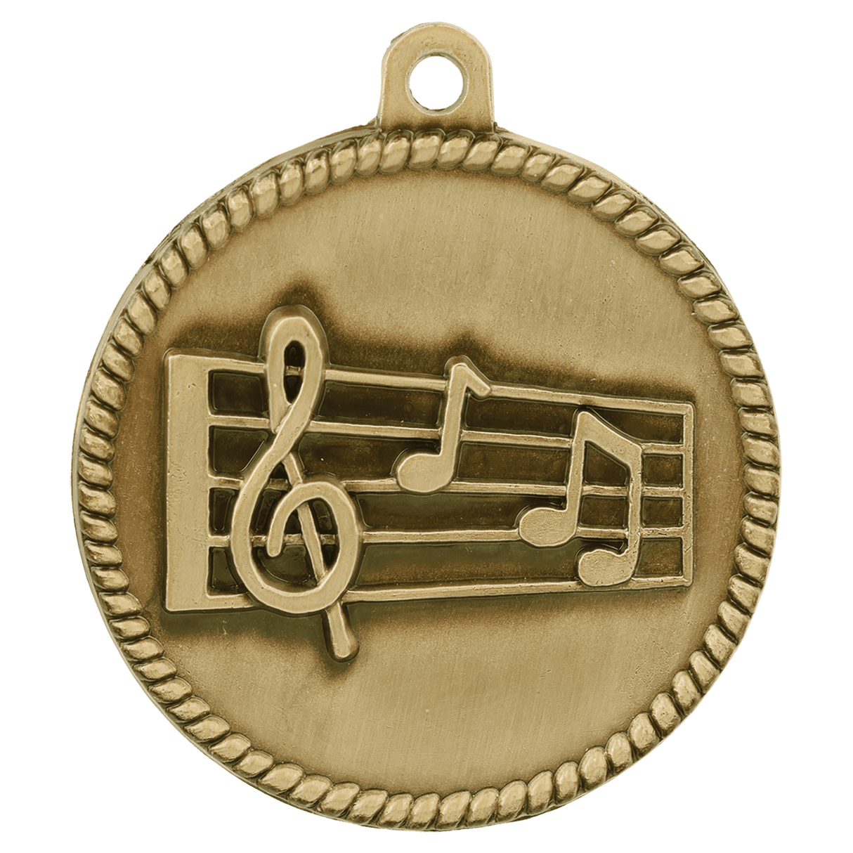 Music High Relief Medal-Gold