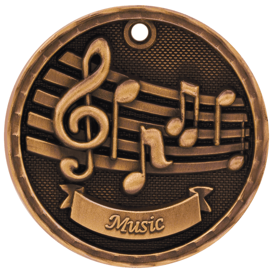 Music 3-D Medal-Bronze