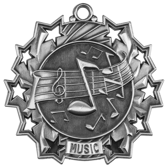 Music Ten Star Medal-Silver
