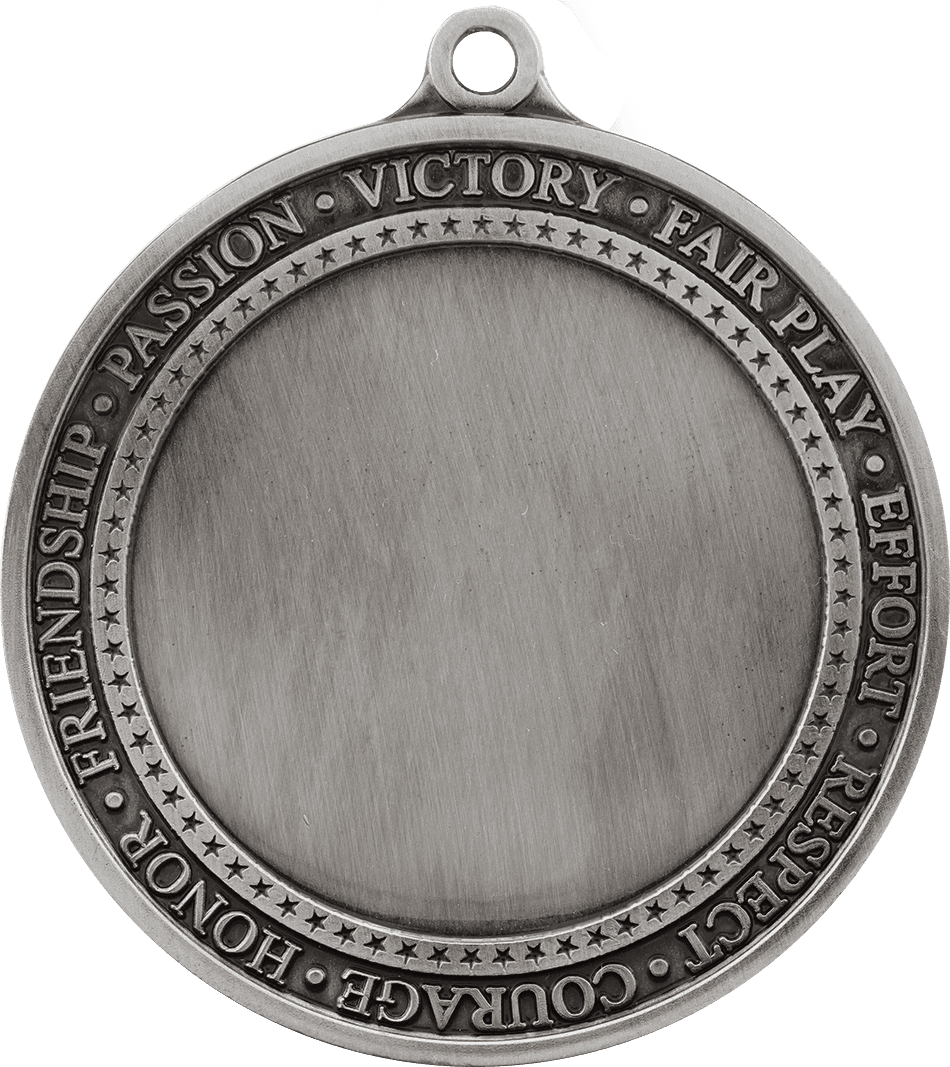 Inspirational 2" Insert Holder Medal-Antique Silver  (Insert Not Included)
