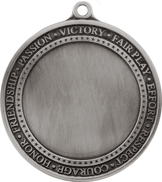 Inspirational 2" Insert Holder Medal-Antique Silver  (Insert Not Included)