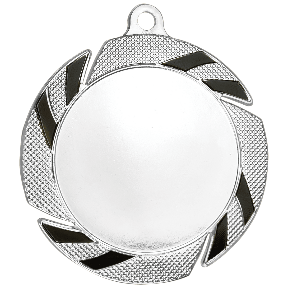 2" Insert Holder Medal-Silver/Black  (Insert Not Included)