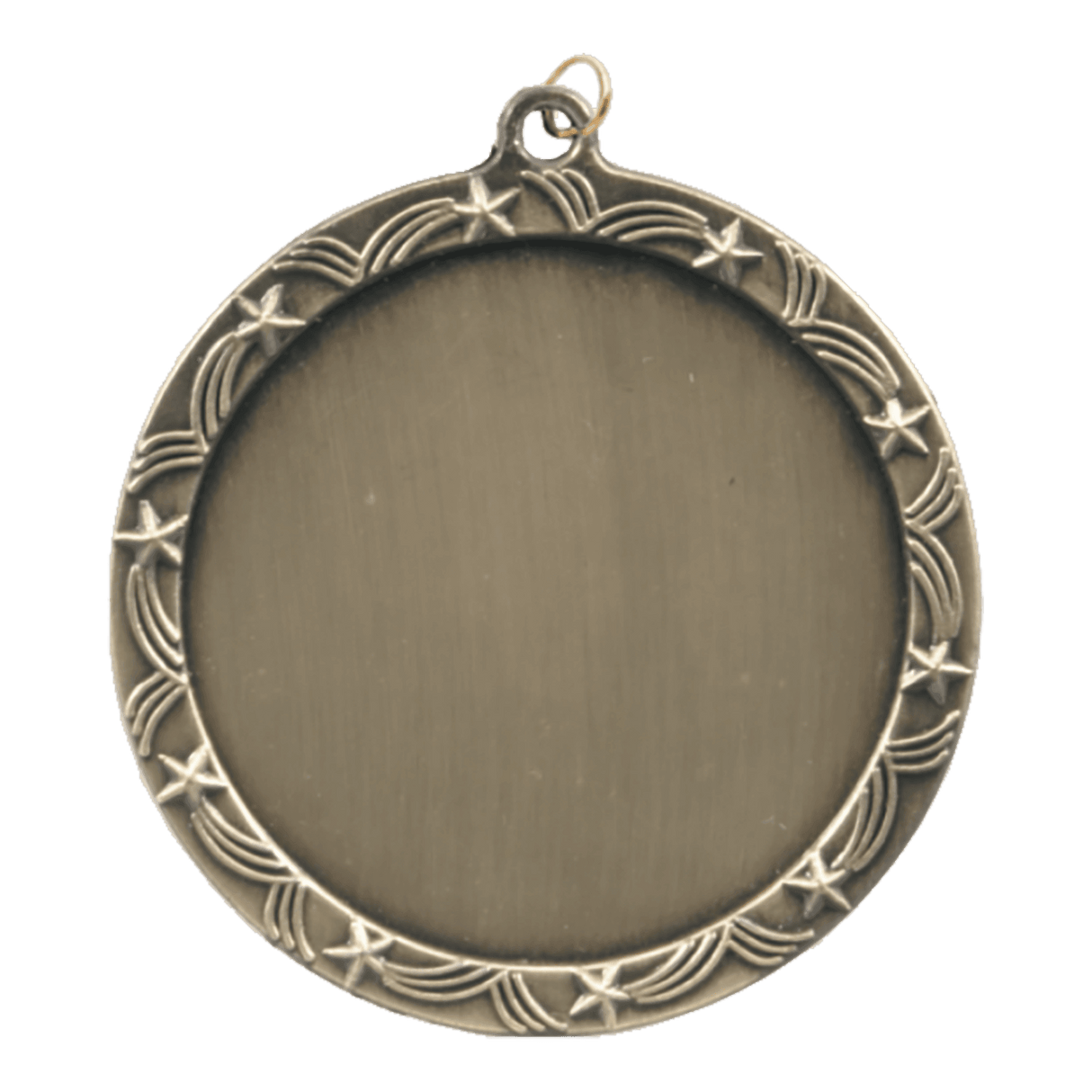 Stars 2" Insert Holder Medal-Antique Gold  (Insert not Included)