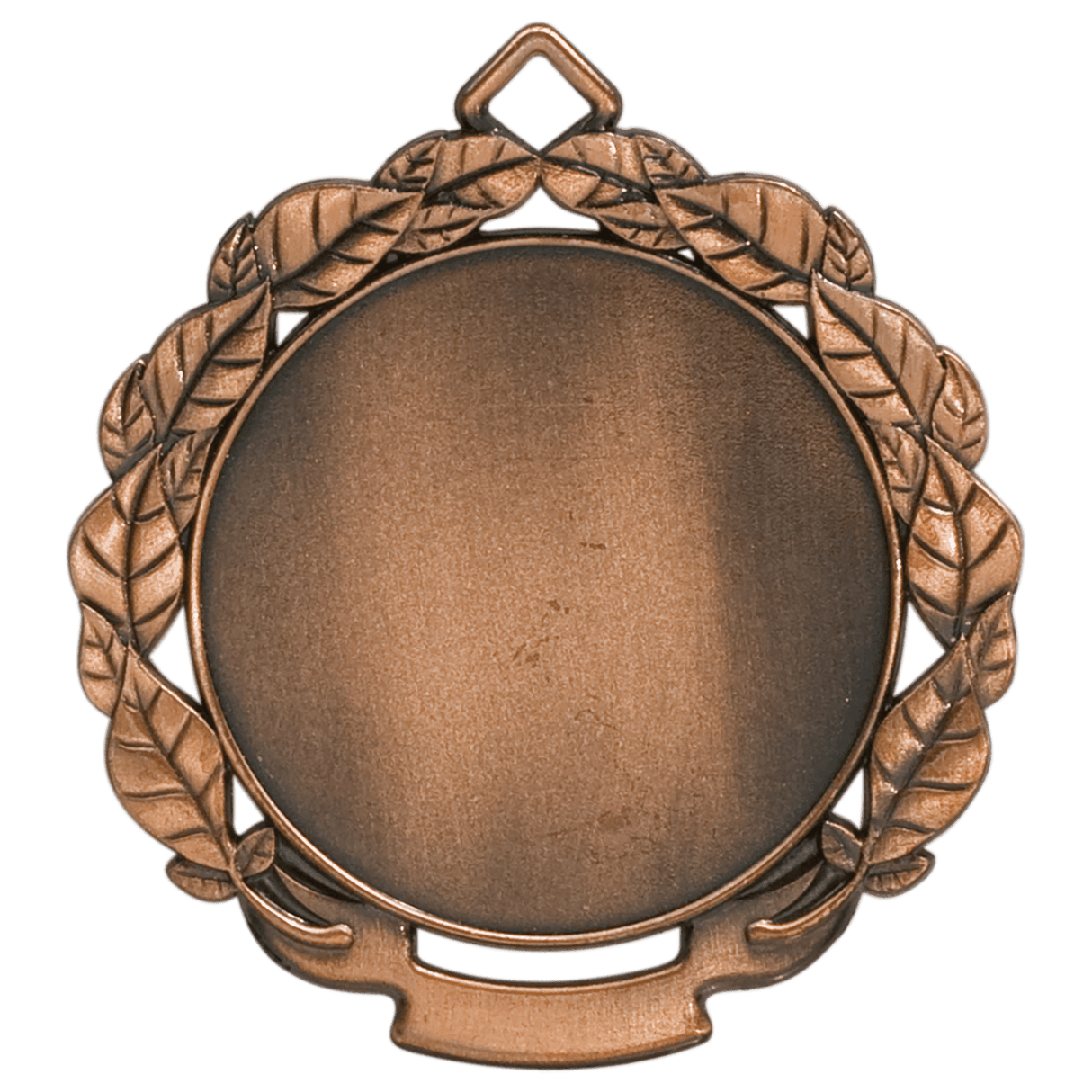 Leaf 2" Insert Holder Medal-Antique Bronze  (Insert Not Incuded)