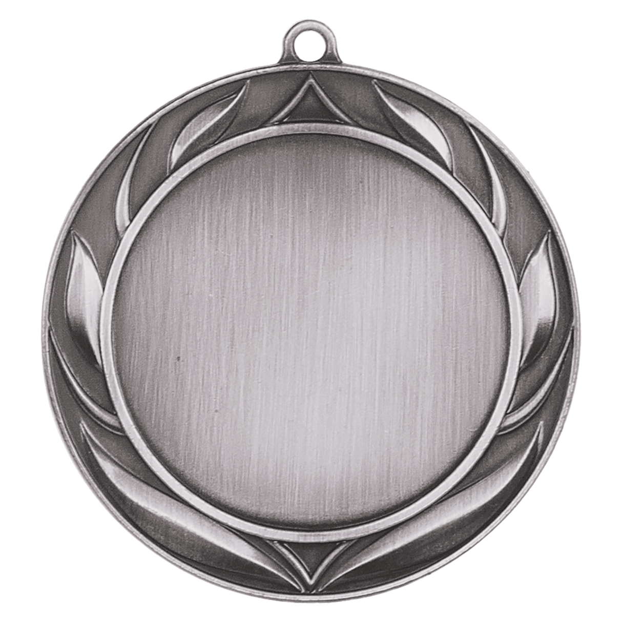 Wreath 2" Insert Holder Medal-Antique Silver  (Insert Not Included)