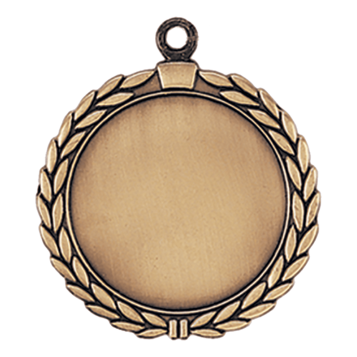 Wreath 2" Insert Holder Medal-Antique Gold  (Insert Not Included)