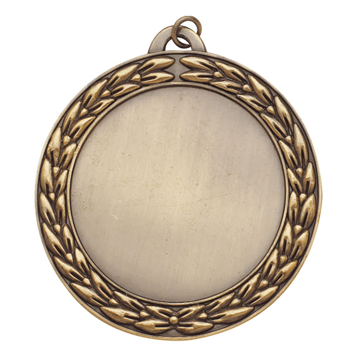 Wreath 2" Insert Holder Medal-Antique Gold (Insert Not Included)