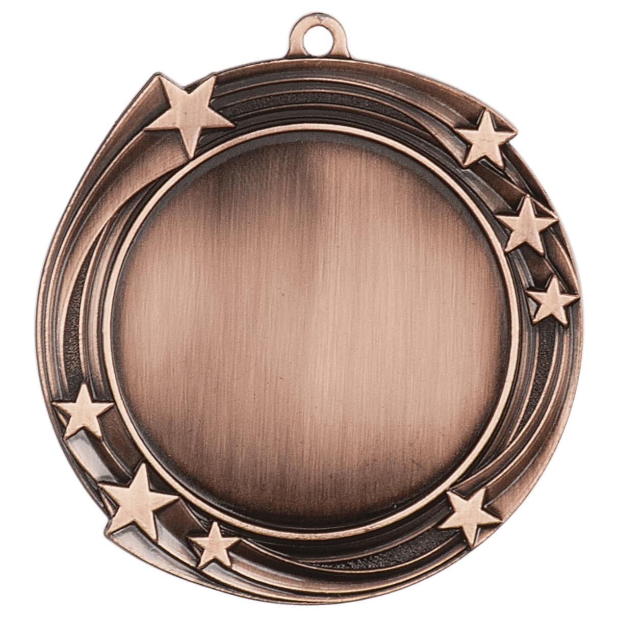 Swirling Star 2" Insert Holder Medal-Antique Bronze (Insert Not Included)