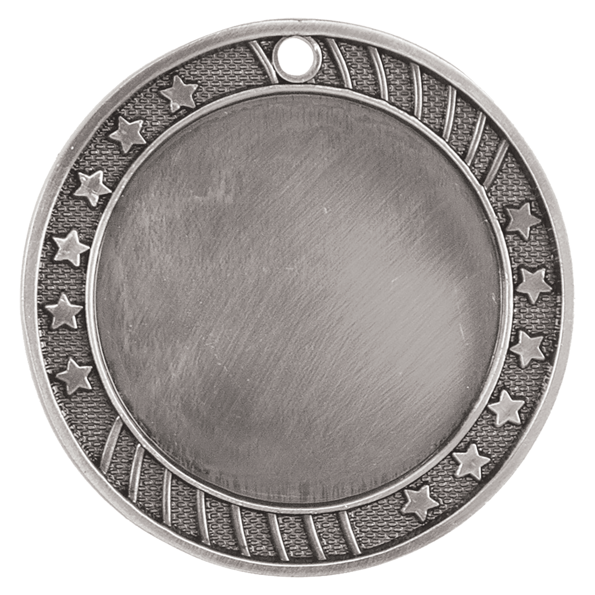 12-Star 2" Insert Holder Medal-Antique Silver (Insert Not Included)